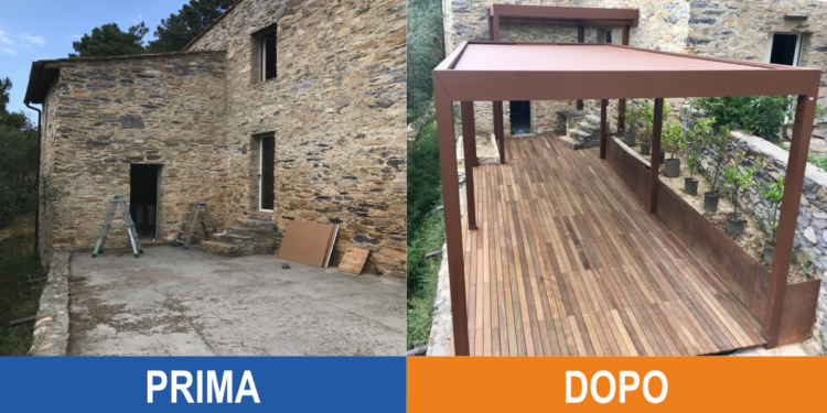 Pergola Bioclimatica con vetrate a Pisa 